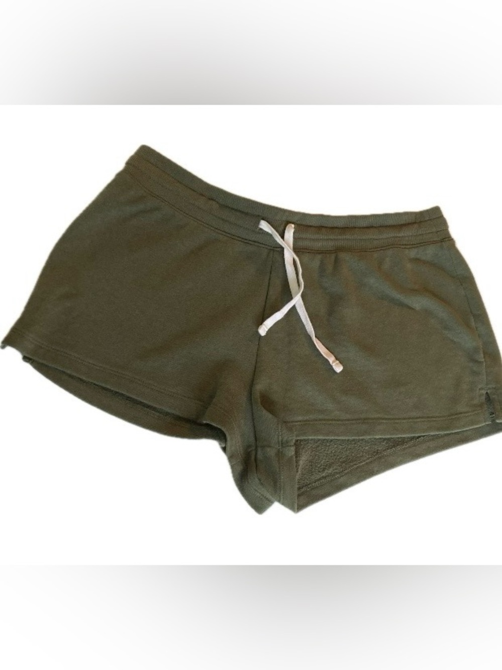 Old Navy Olive Green Athletic Drawstring Booty Shorts Size Medium Short Lounge